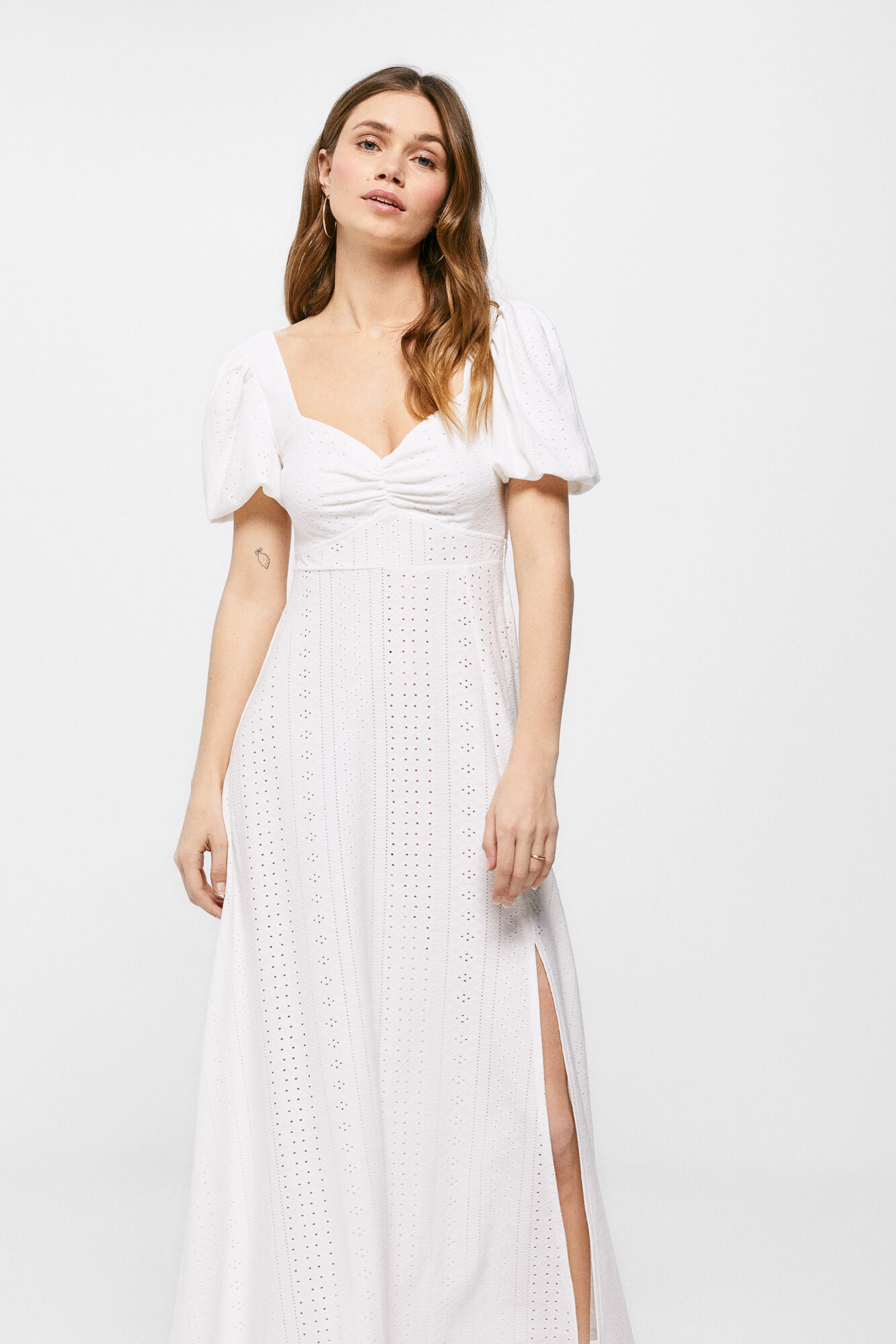 Springfield Vestido Midi Espalda Fantas&iacute;a natural