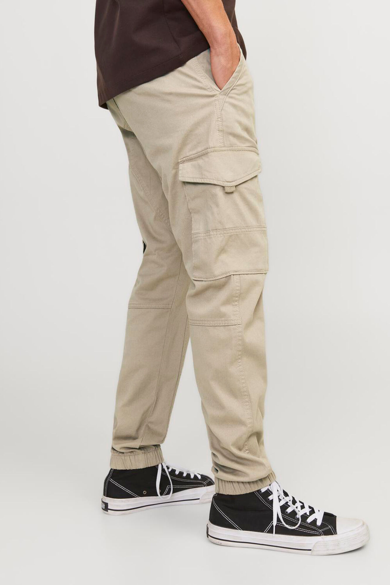 Jack & Jones Pantal&oacute;n cargo slim fit gris