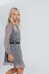 Springfield Kids Vestido animal print niña beige