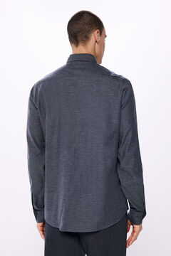 Springfield Camisa franela bolsillos en pecho gris