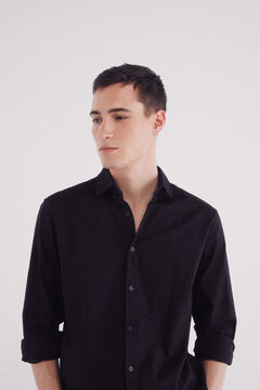 Springfield Camisa lino negro