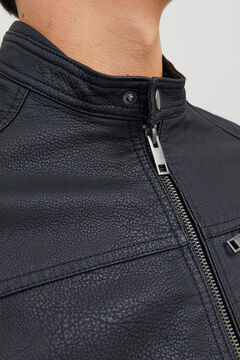 Springfield Chamarra simil cuero negro