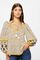 Springfield Blusa Boho Flores Cenenfas beige