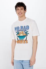 Springfield Playera no bad waves marfil