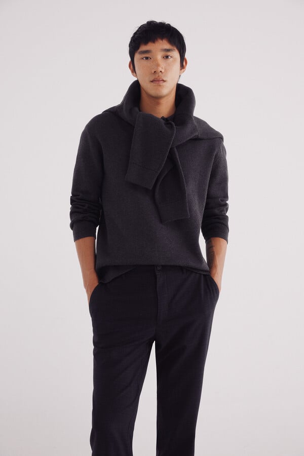 Springfield Pantalón chino jogger estructura gris