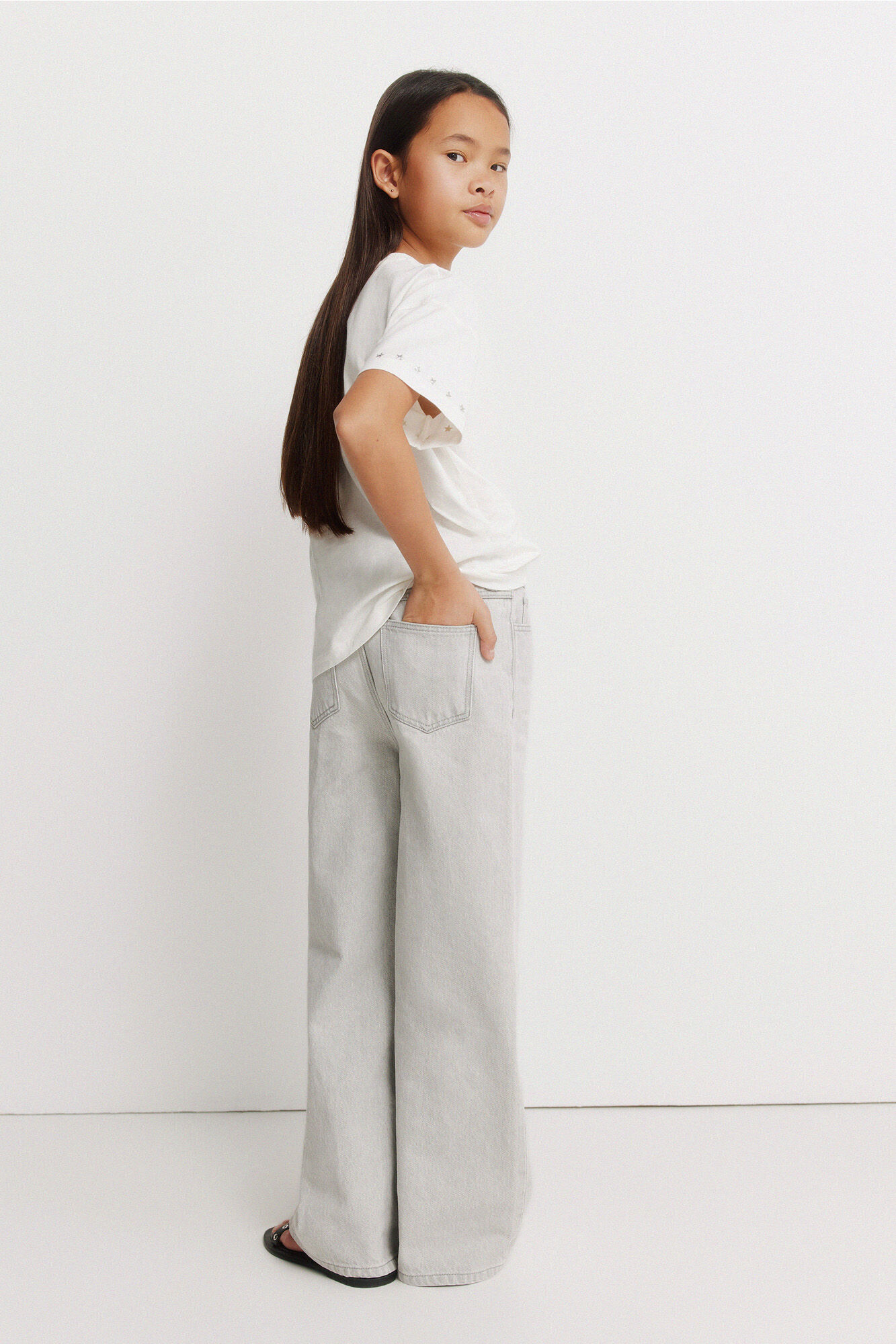 Springfield Kids Jeans culotte para ni&ntilde;a gris