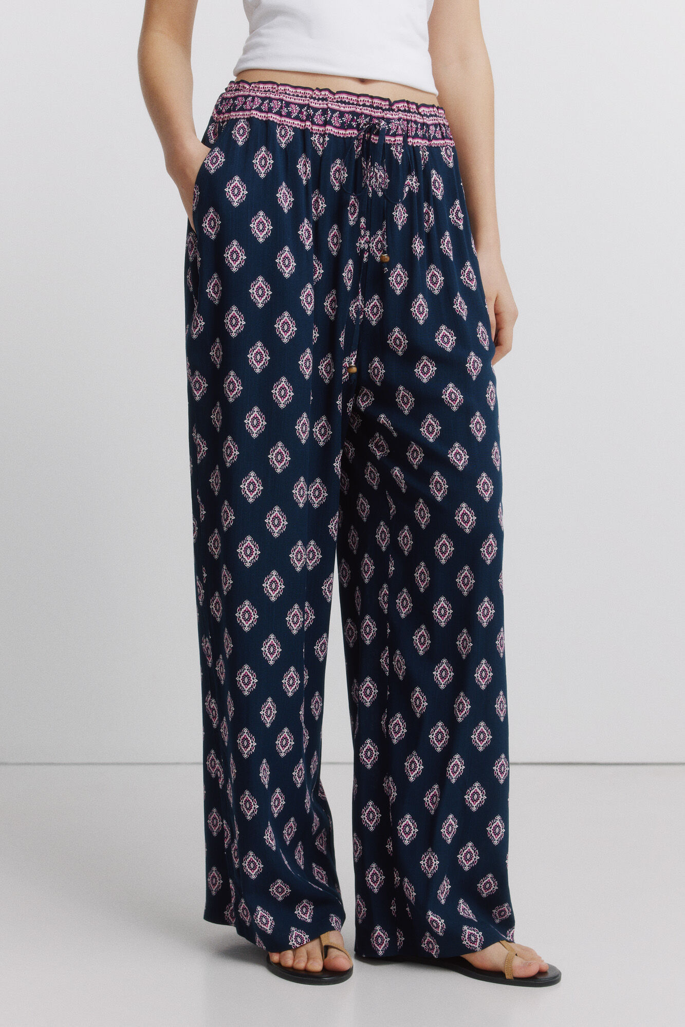 Springfield Pantal&oacute;n estampado r&uacute;stico con cord&oacute;n