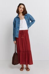 Springfield Falda midi de estructura coral