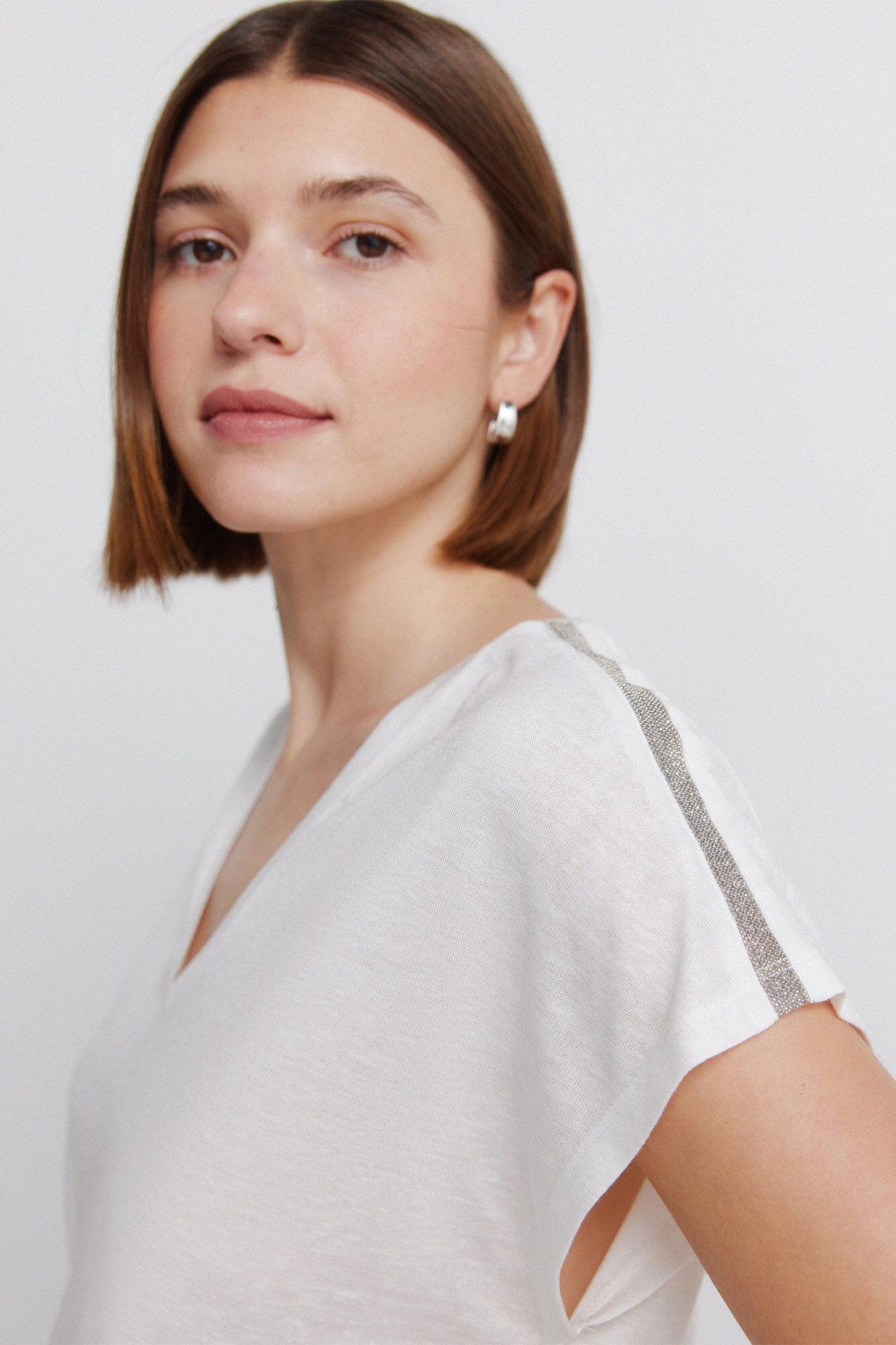 Springfield Playera manga murci&eacute;lago blanco