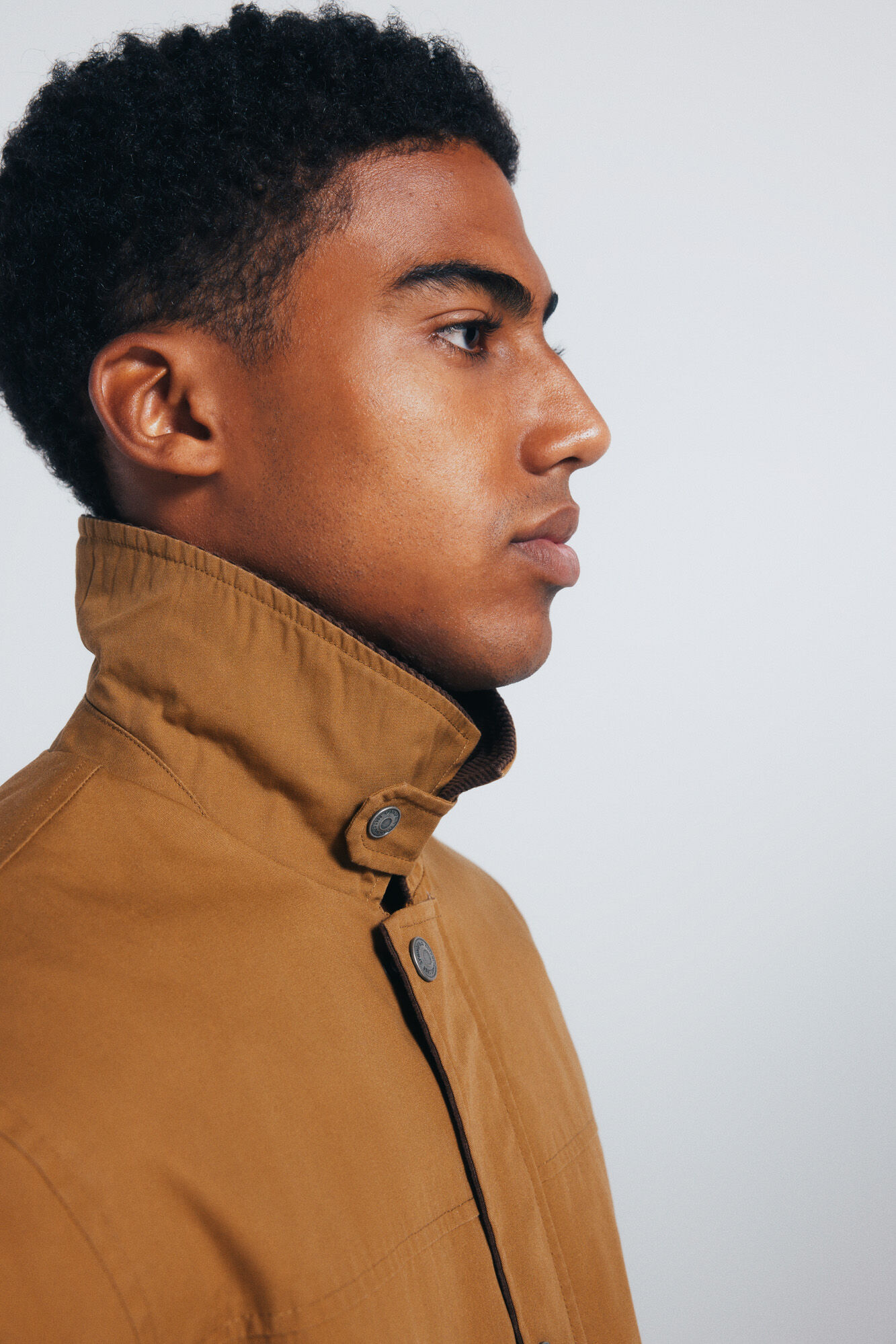 Springfield Parka corta cuello pana amarillo