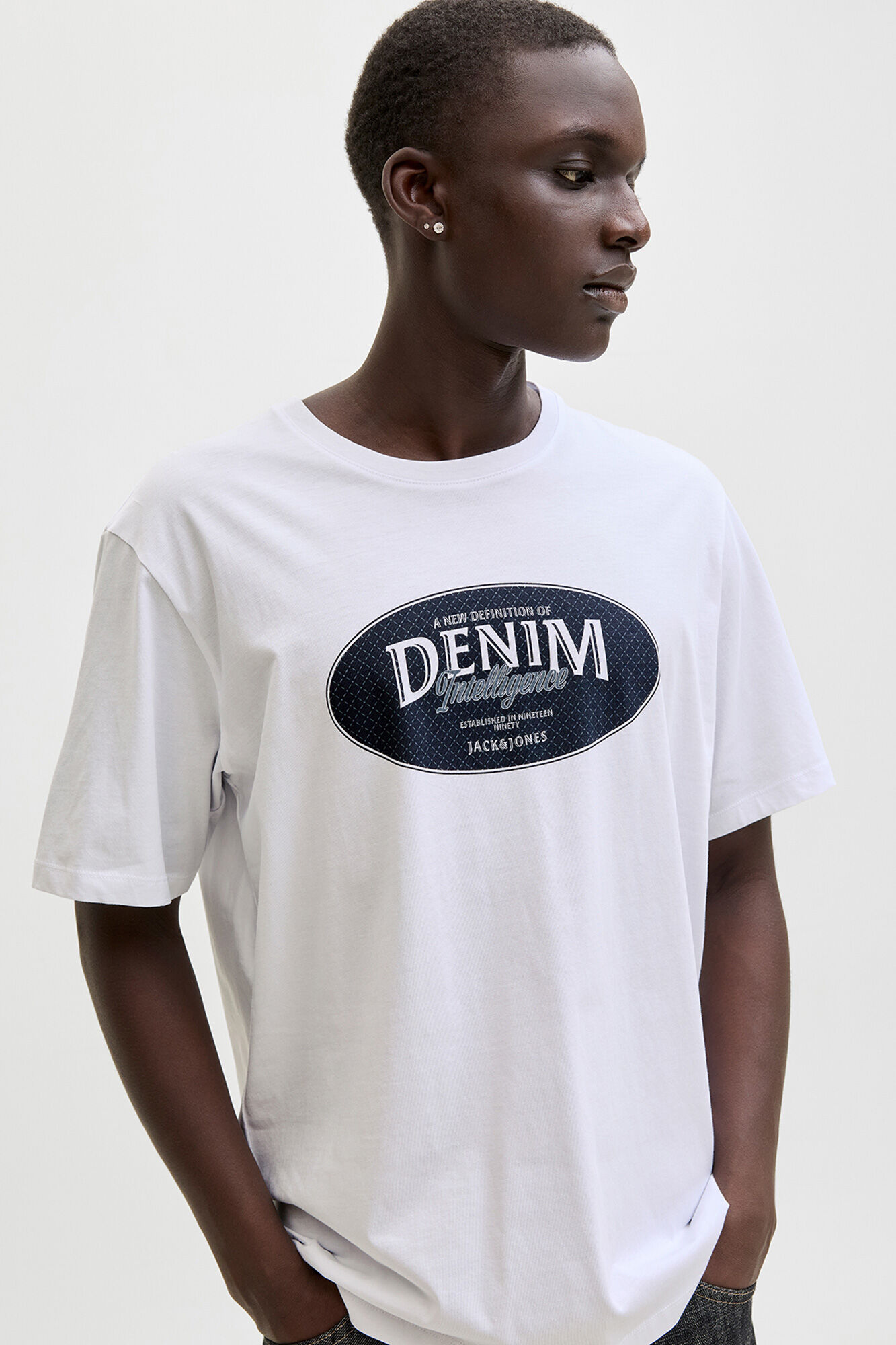 Jack & Jones Playera con logo grande