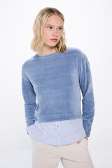 Springfield Playera chenilla combinada azul