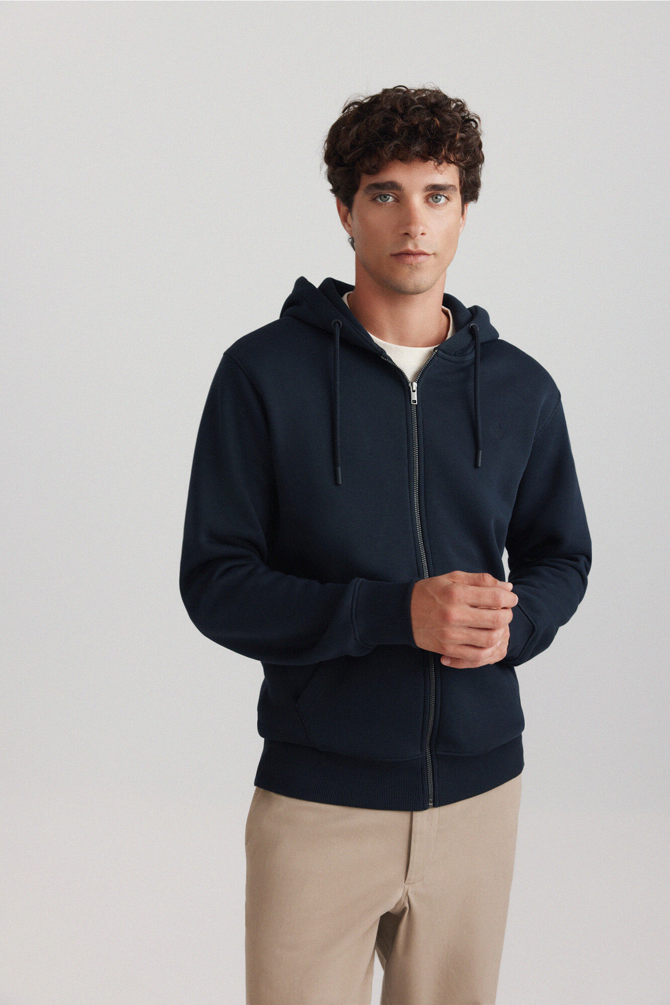 Springfield Sudadera b&aacute;sica abierta con capucha