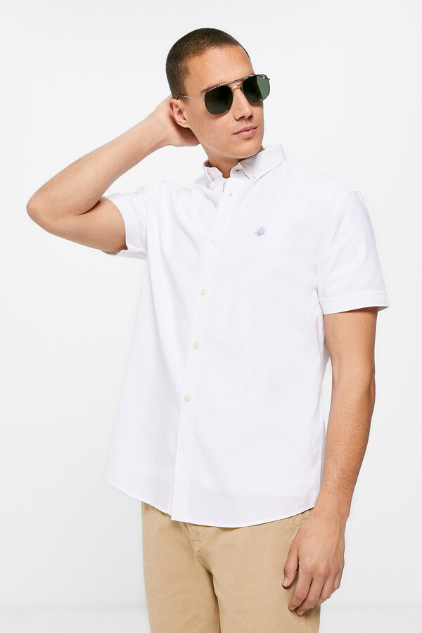 Springfield Camisa pinpoint blanco