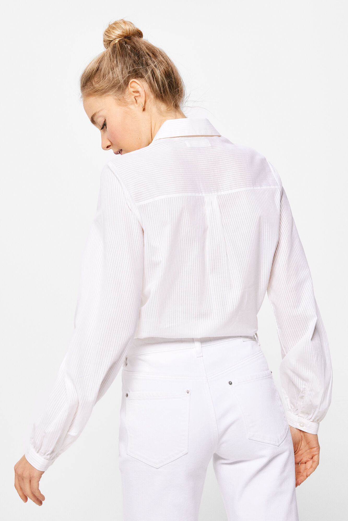 Springfield Blusa Bordado Suizo beige