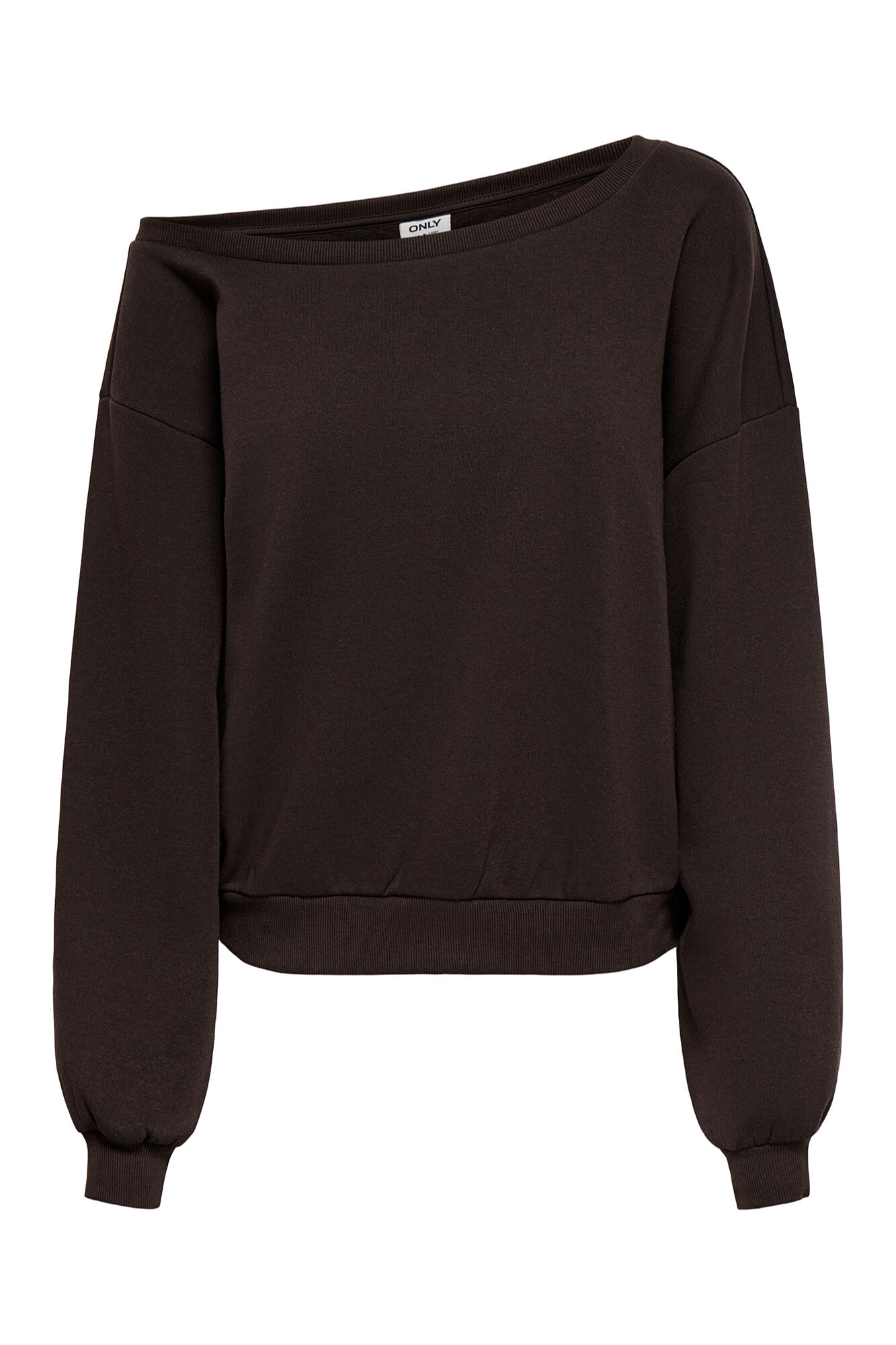 Only Sudadera de hombro descubierto caf&eacute;