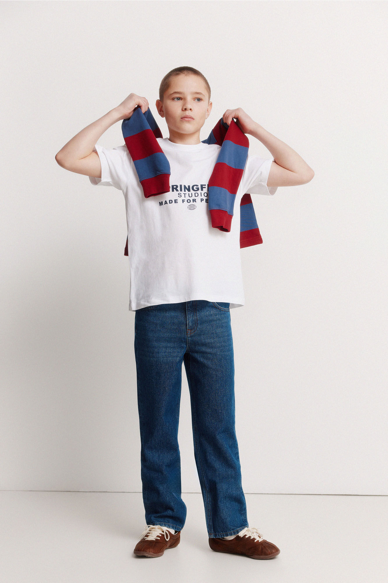 Springfield Kids Playera manga corta boxy para ni&ntilde;o natural