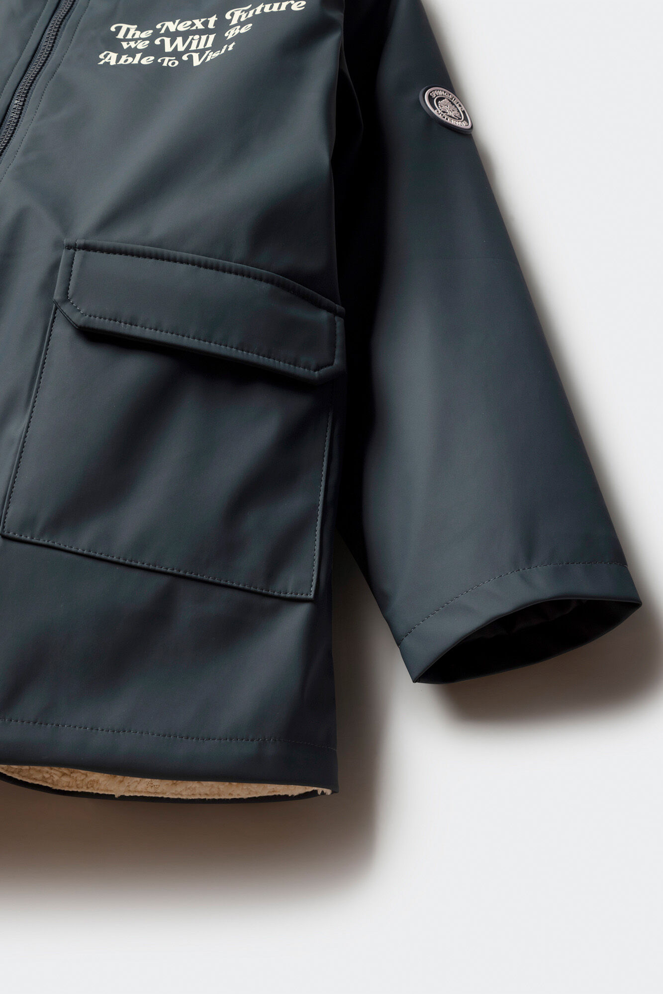 Springfield Kids Parka azul marino frase ni&ntilde;o azul