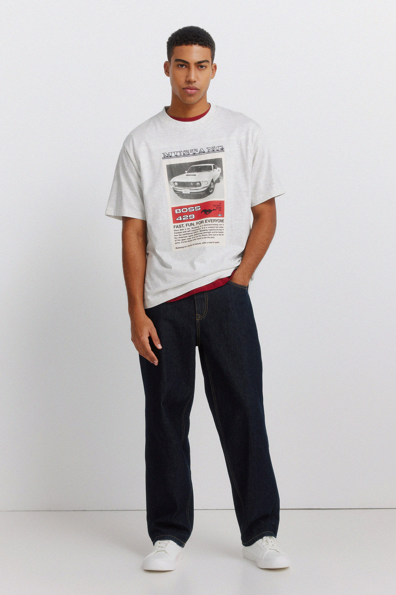 Springfield Playera Mustang Boss 429 gris