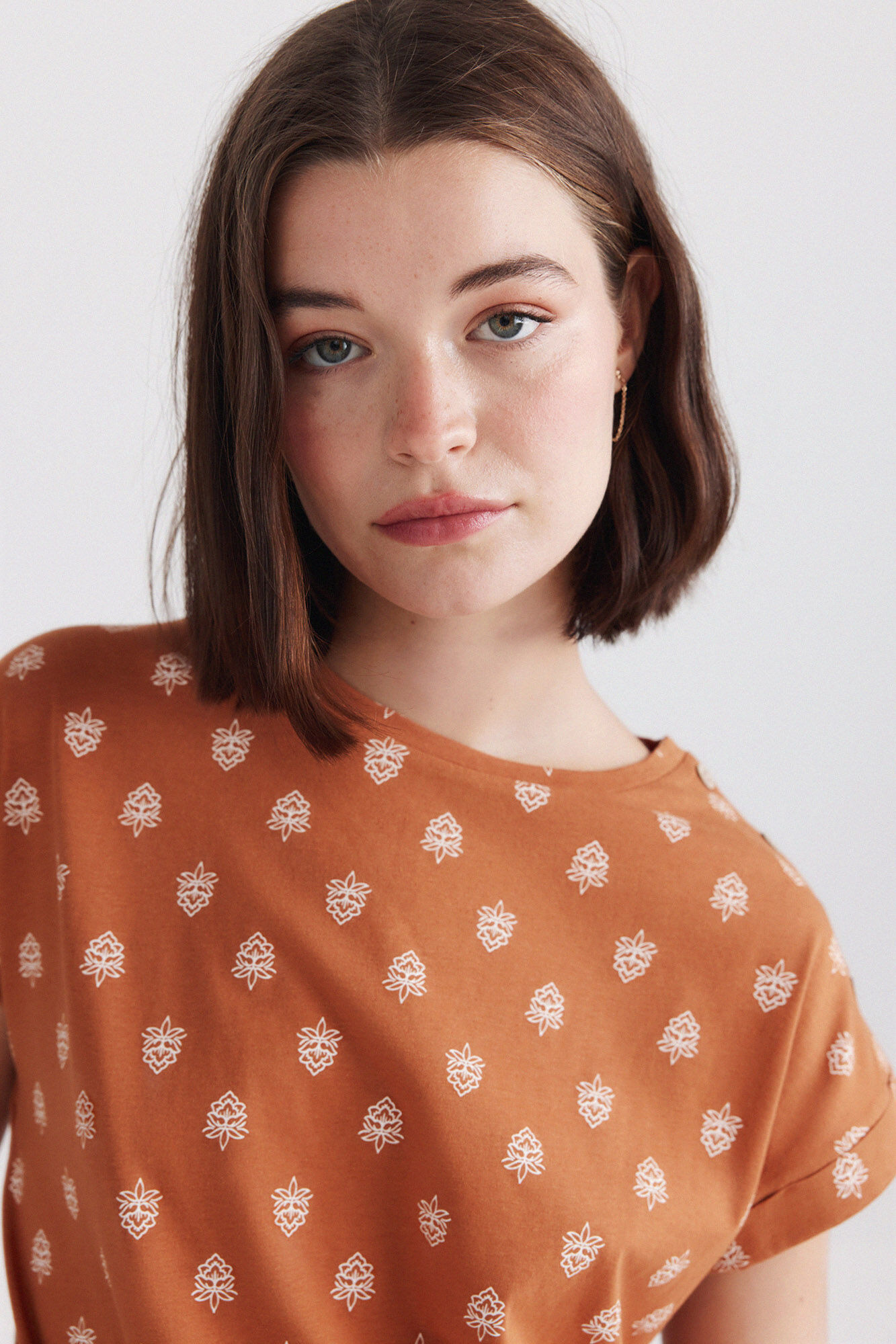 Springfield Playera estampada con botones