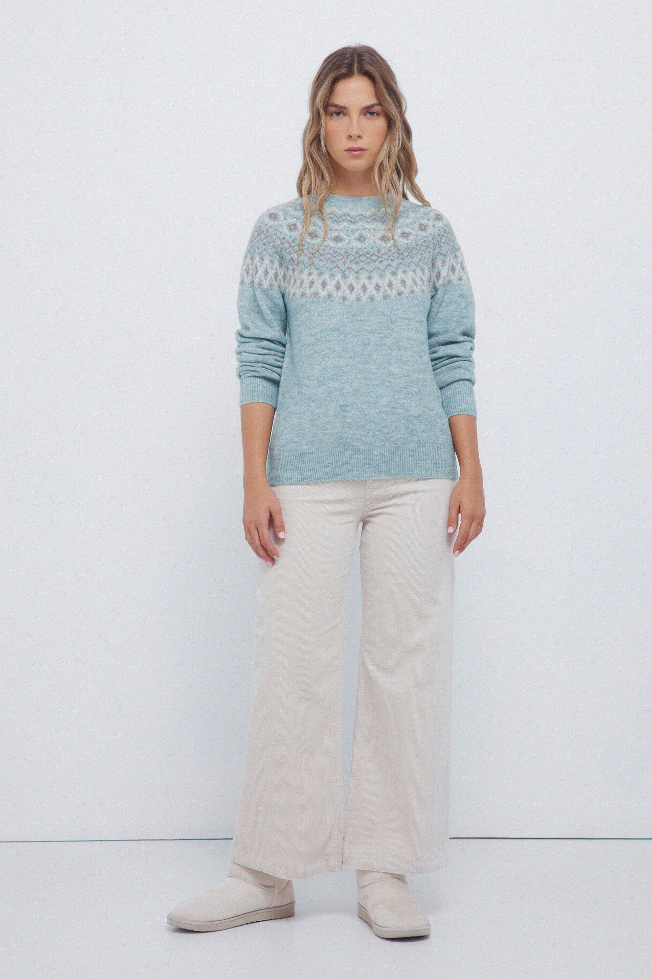 Springfield Jersey con borde de jacquard caza oscuro