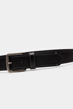 Springfield Cinturón piel vaquero negro
