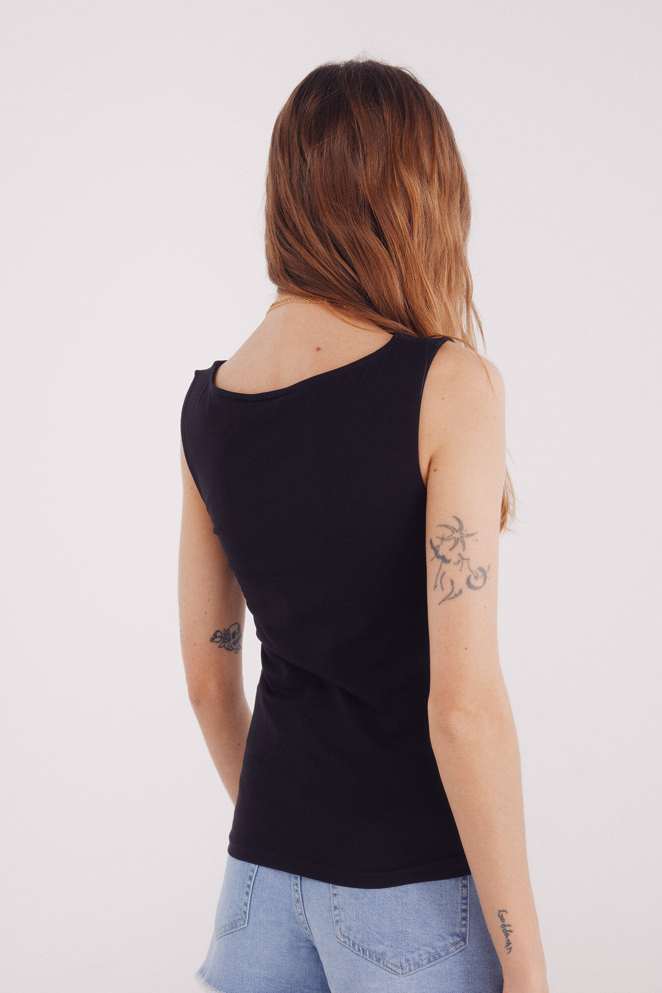 Springfield Playera escote barca algod&oacute;n negro