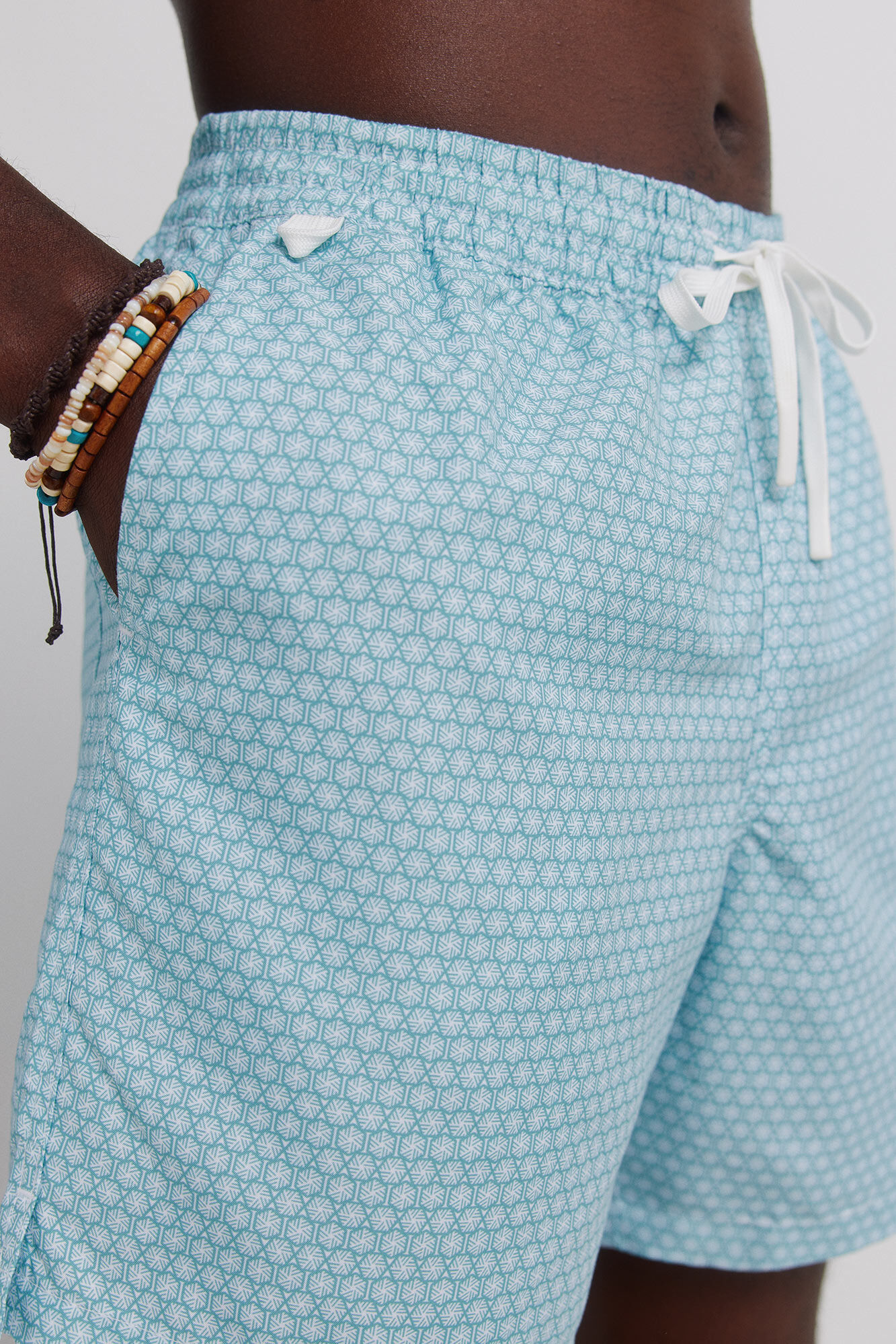 Springfield Traje de ba&ntilde;o estampado geom&eacute;trico azul