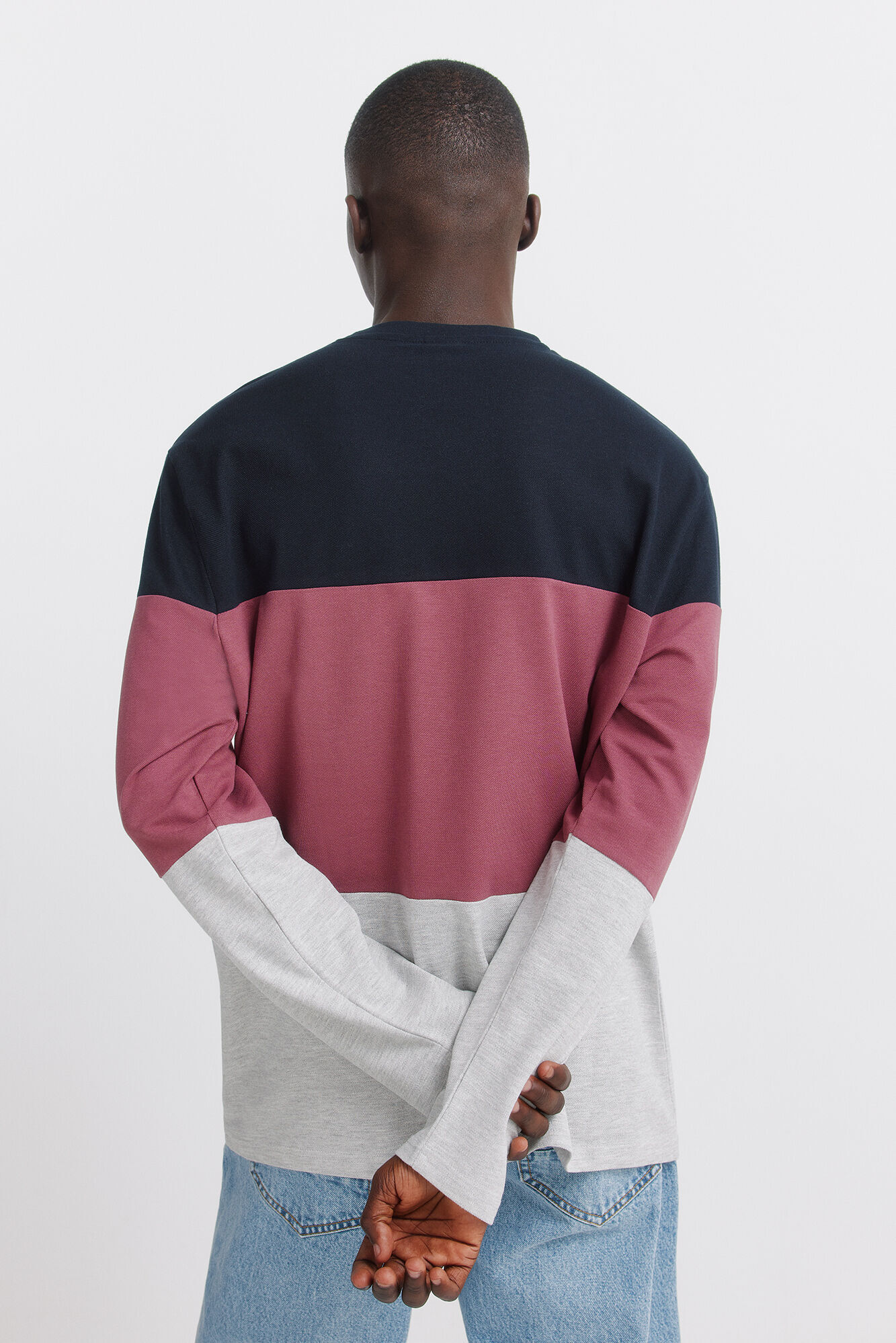 Springfield Camiseta manga larga piqu&eacute; bloques azul