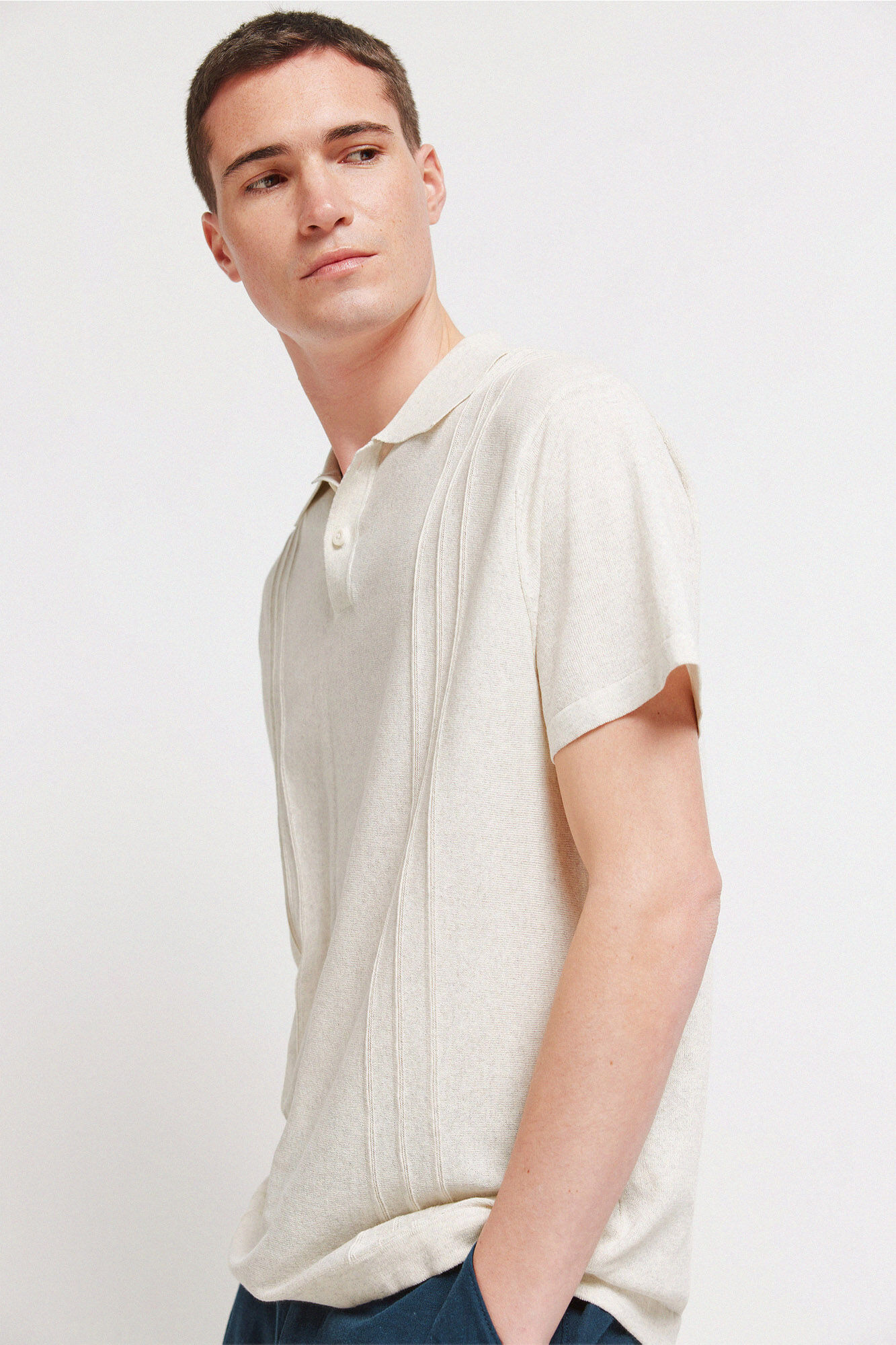 Springfield Polo de tejido gris