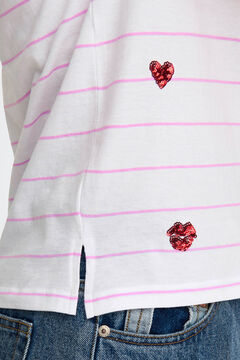 Springfield Playera de manga corta y cuello redondo marfil