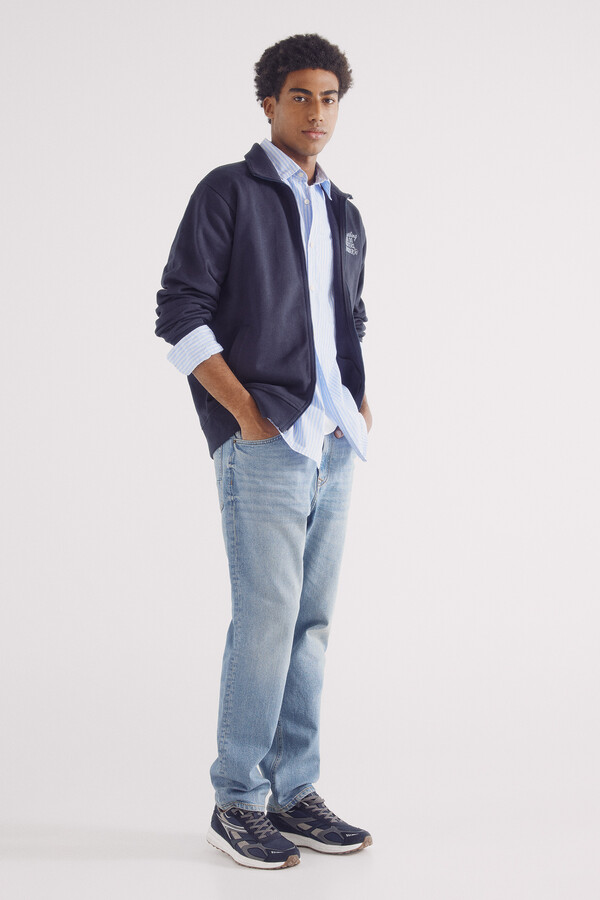 Springfield Sudadera camionero abierta azul