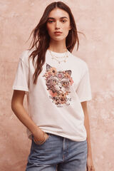 Springfield Playera "Meowgnifient" estampado