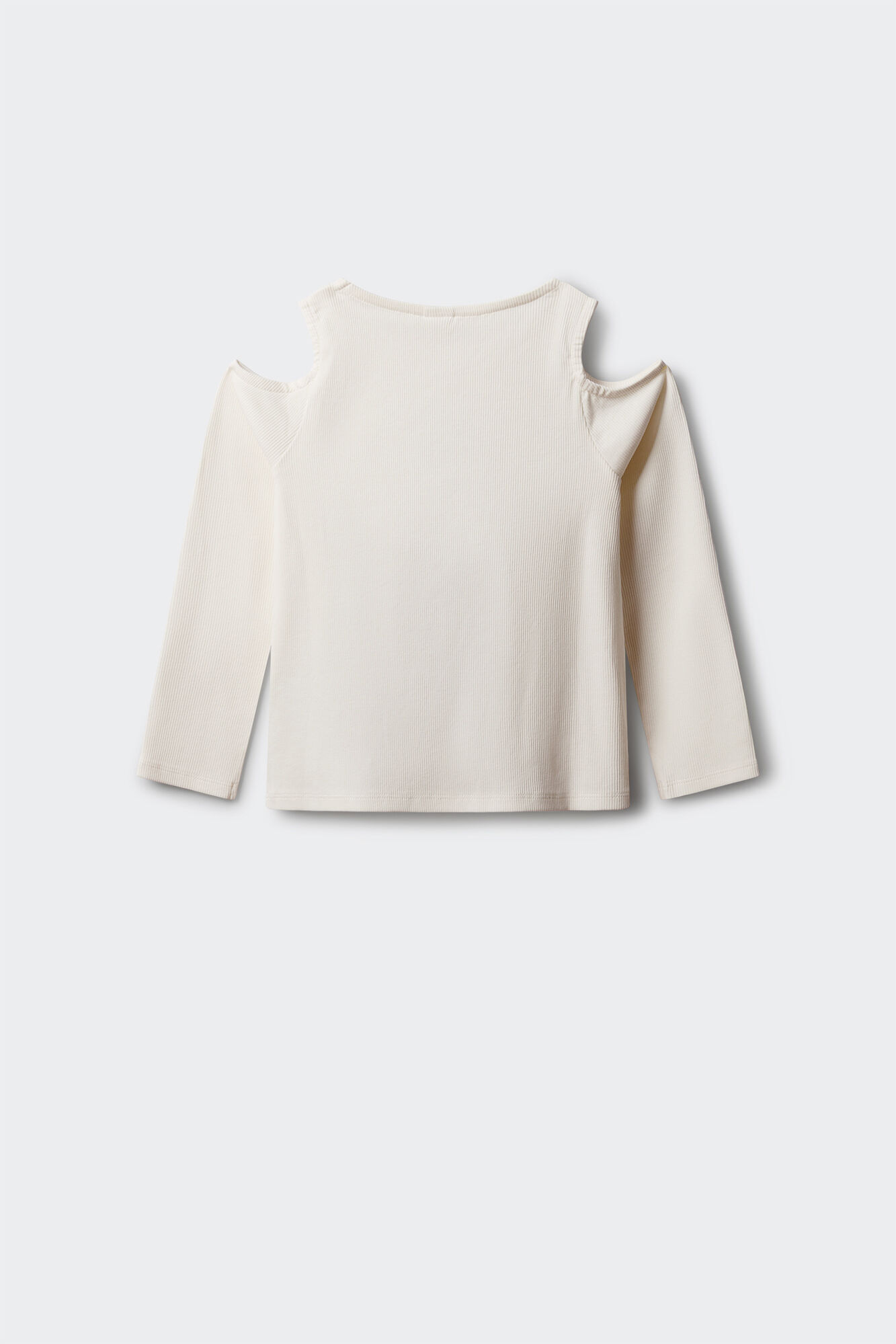 Springfield Kids Playera acanalada manga larga hombro descubierto para ni&ntilde;a