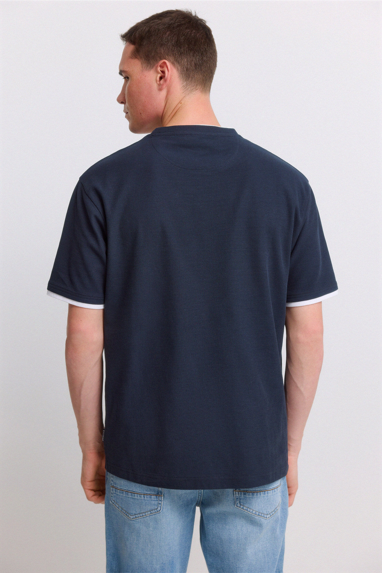 Springfield Playera de tela waffle doble
