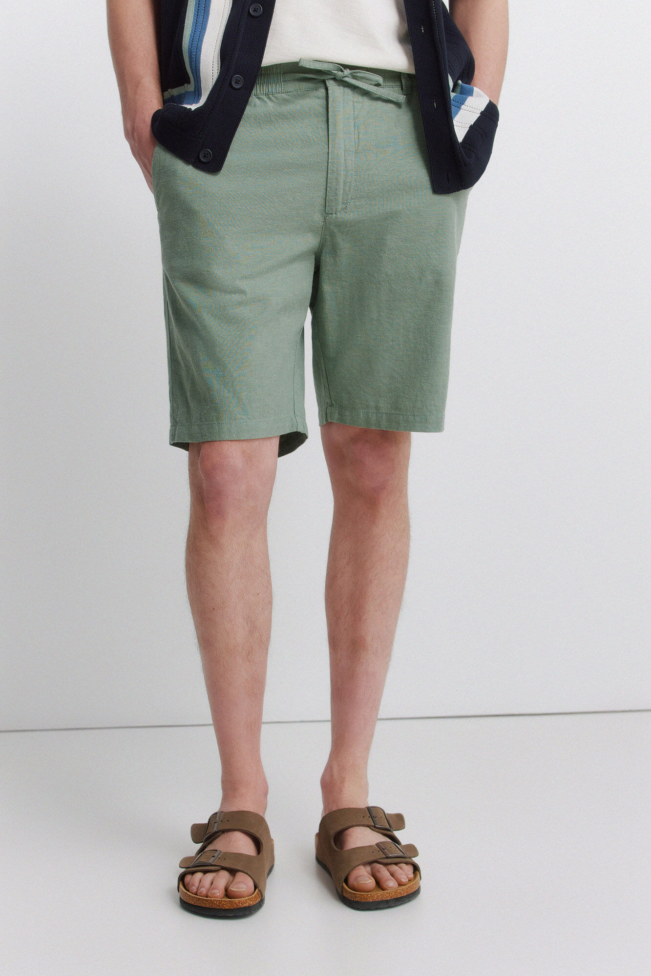 Springfield Bermudas de lino comfort slim fit