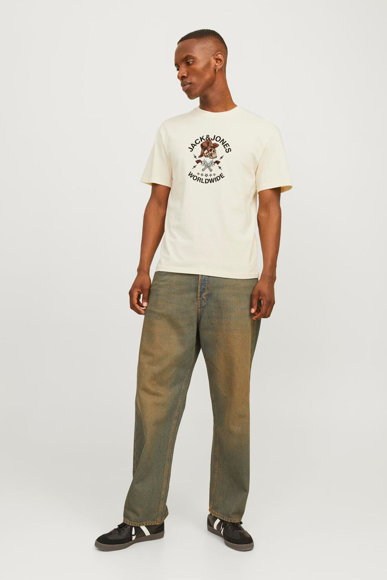 Jack & Jones Playera regular fit Skull beige