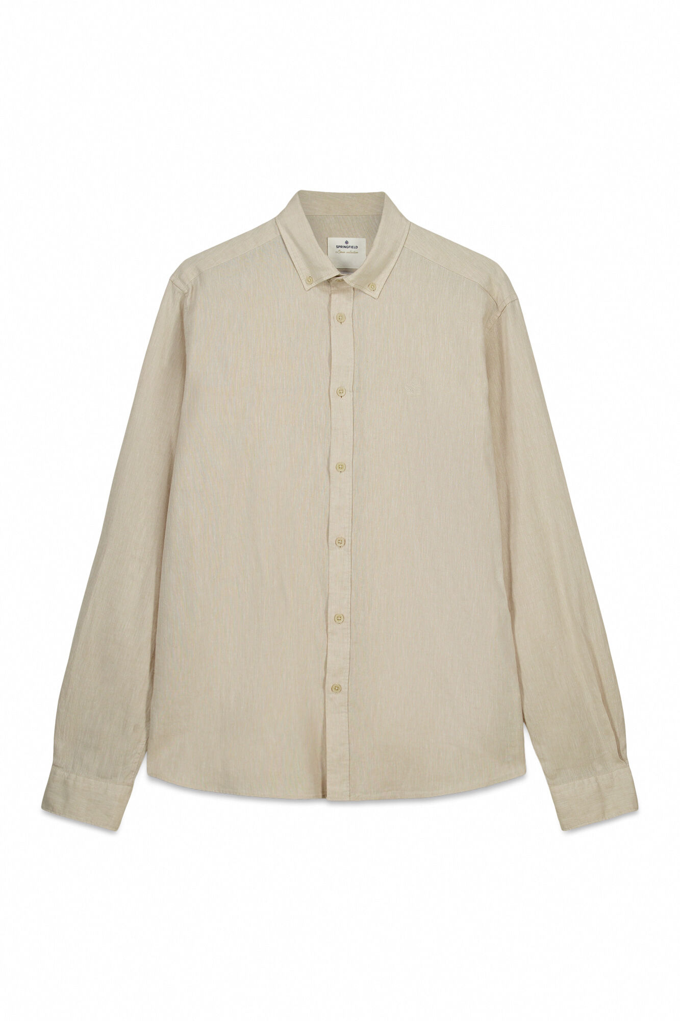 Springfield Camisa de lino beige