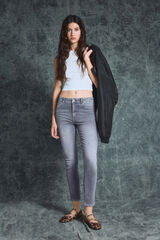 Springfield Jeans slim cropped gris