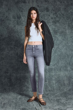 Springfield Jeans slim cropped gris