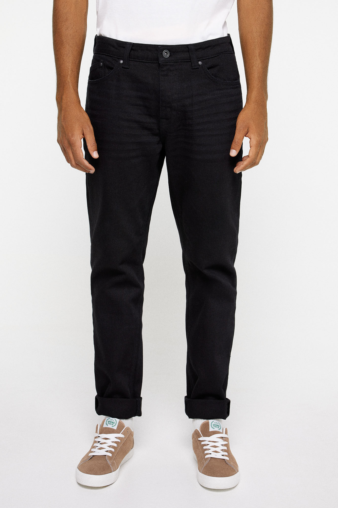 Springfield Jeans regular negro lavado negro