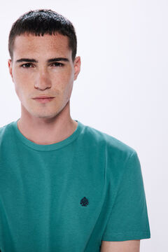 Springfield Playera básica cuello redondo verde