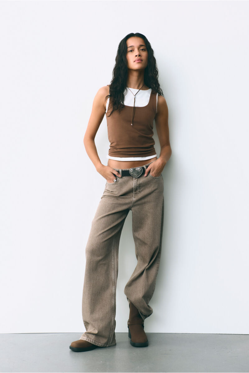 Springfield Playera de tirantes de doble tejido