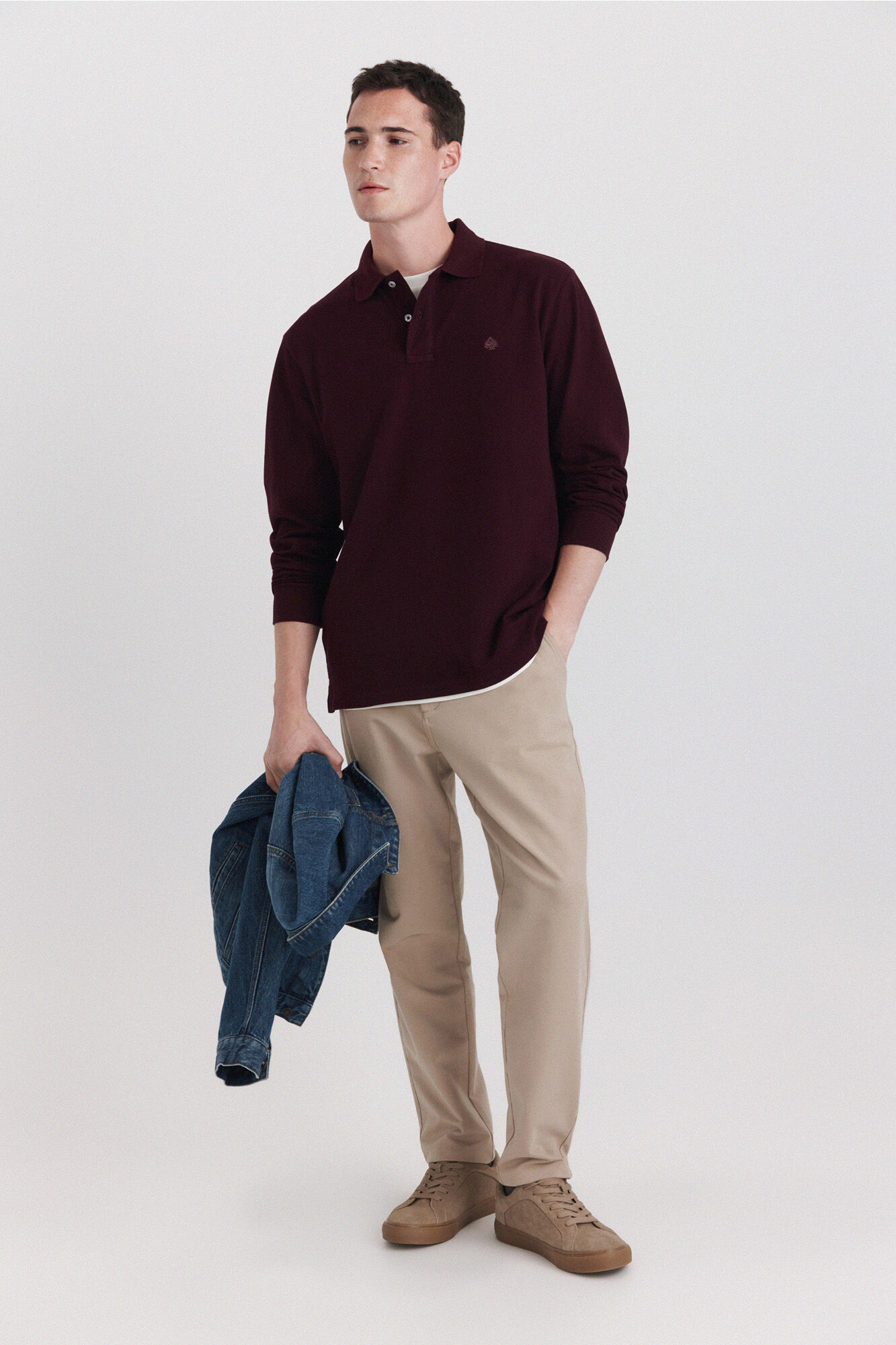 Springfield Polo de piqu&eacute; de manga larga regular fit
