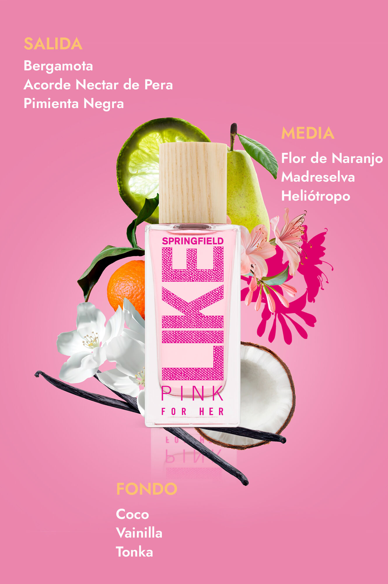 Springfield LIKE PINK FOR HER 50 ML turquesa