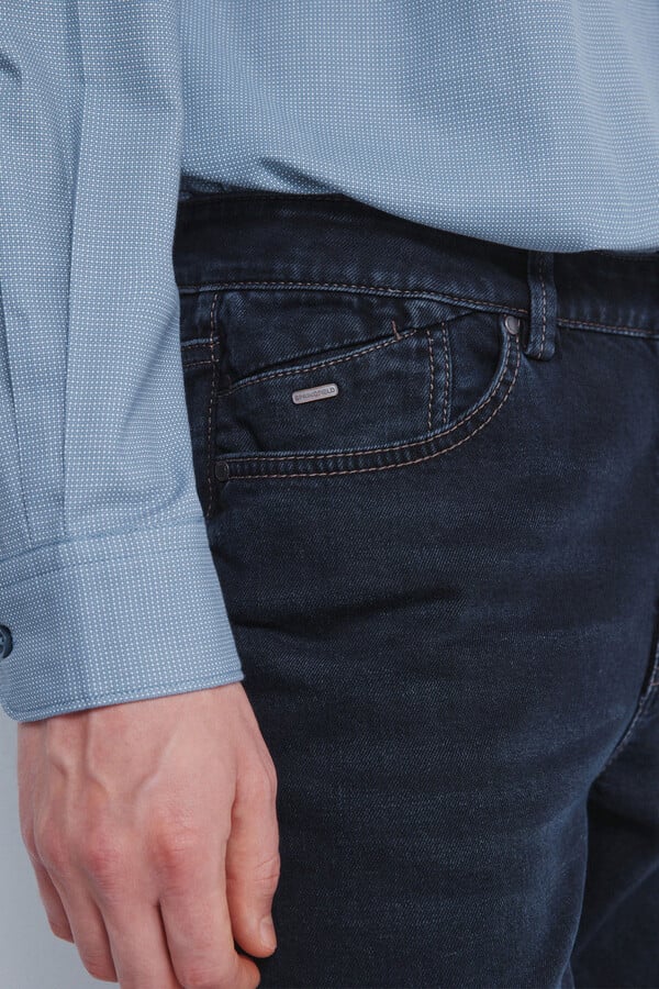 Springfield Jeans pitillo de color azul muy oscuro azul