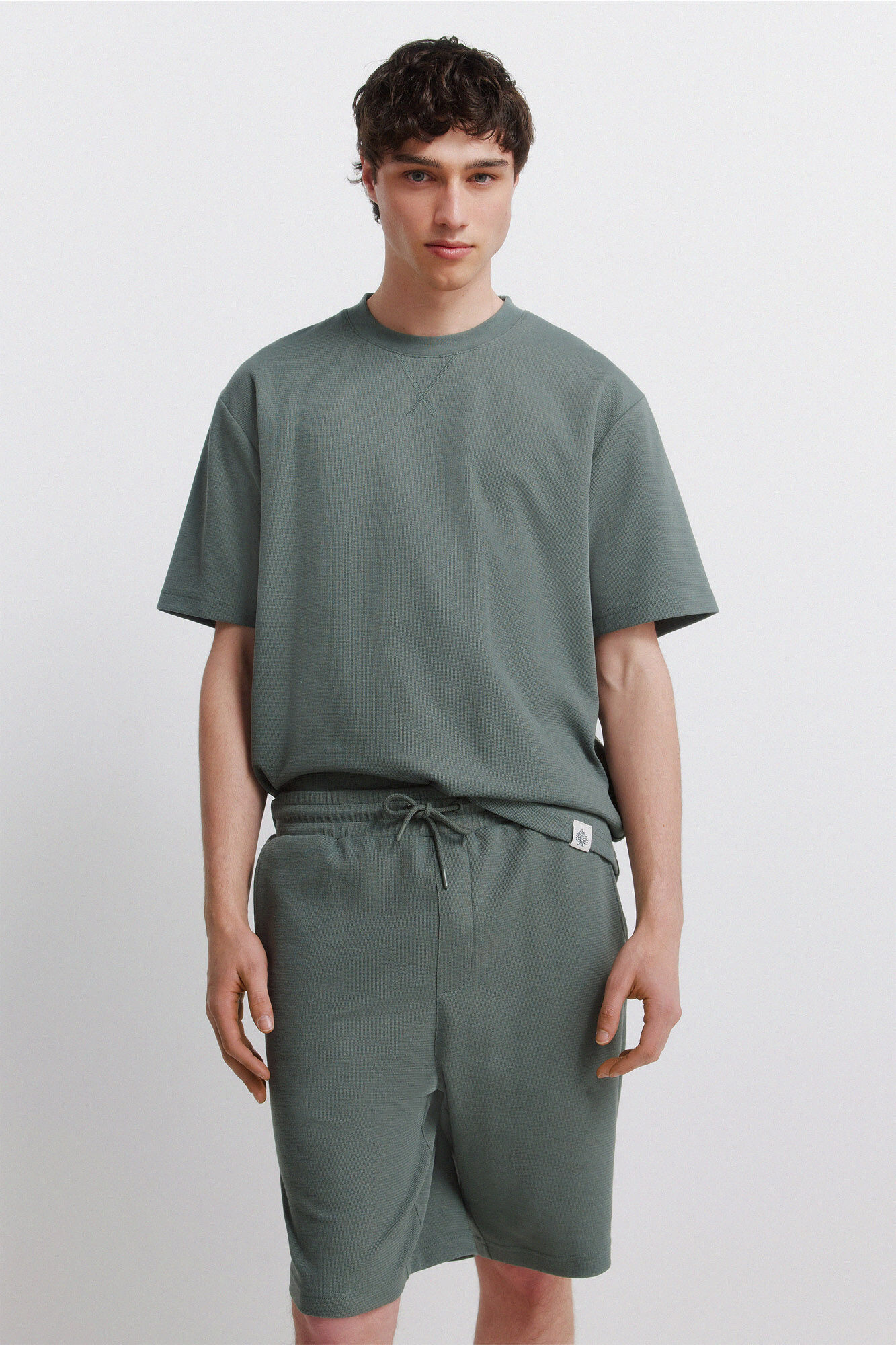 Springfield Bermudas de tela waffle caza oscuro