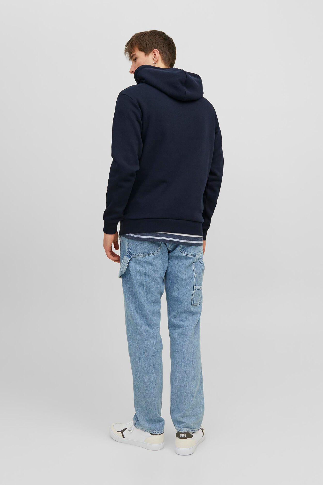 Jack & Jones Sudadera relaxed fit capucha marino