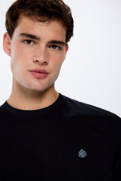 Springfield Playera básica cuello redondo negro