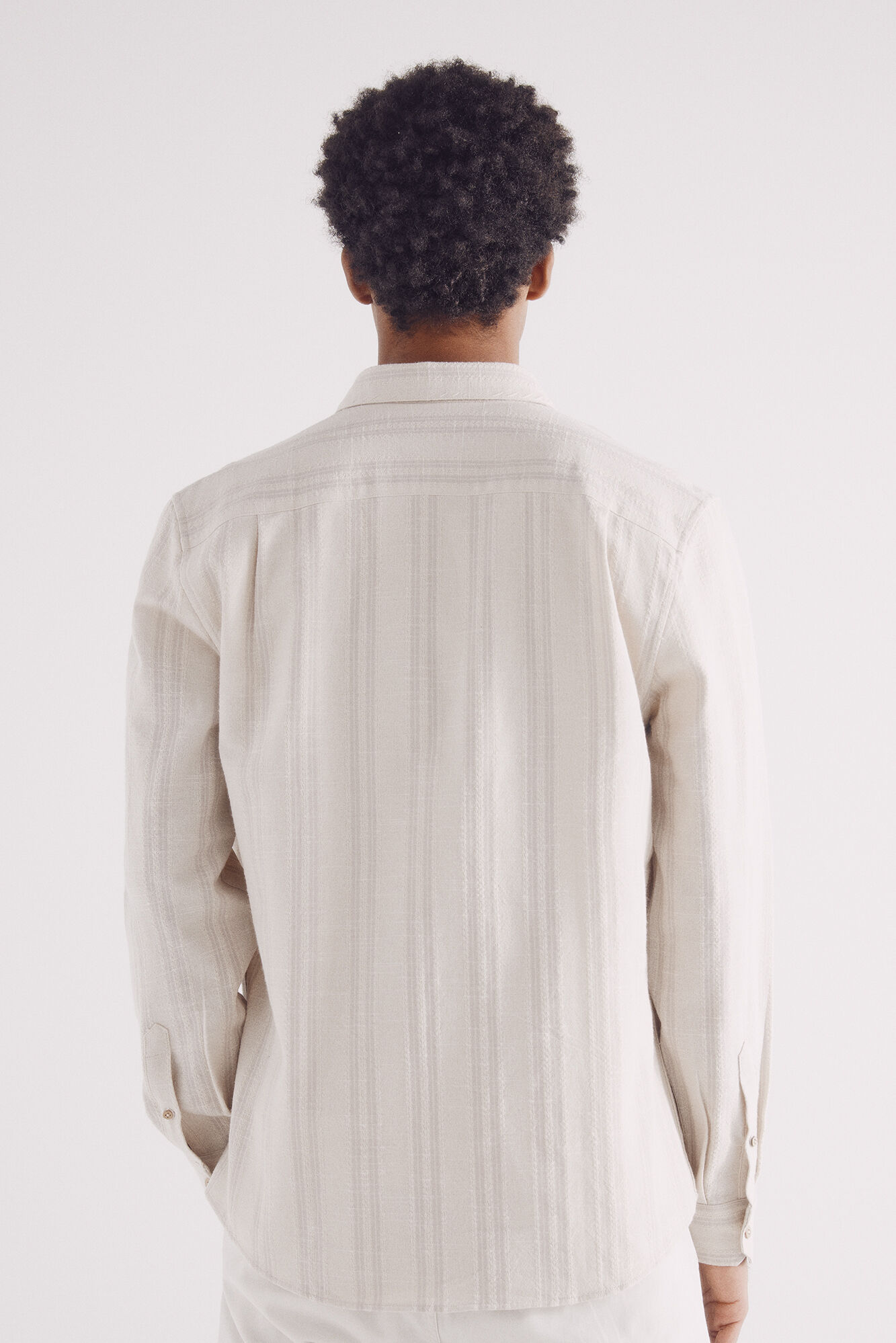 Springfield Camisa rayas beige